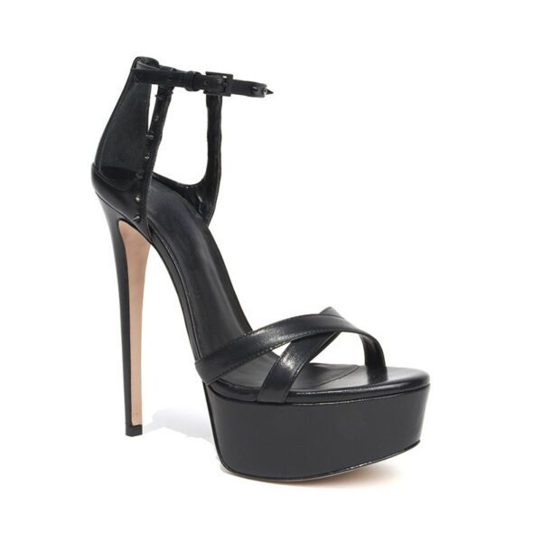 European and American Fashion Womens Oversized Platform Rivet Heel Sandals - Image 7