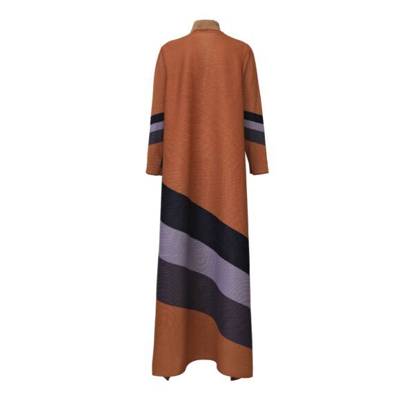 Windbreaker jacket for women with a high-end feel loose fit in large size and tied Muslim robe - Image 4