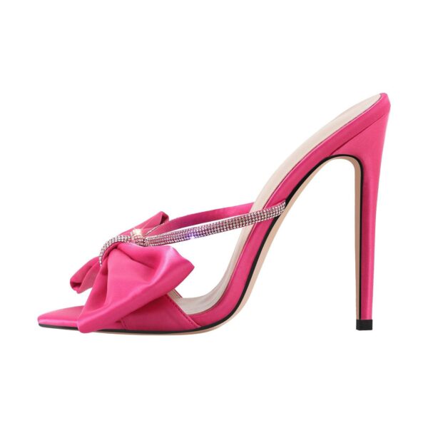 European and American Large Pointed Bow Sexy and Fashionable Womens High Heel Sandals - Image 5