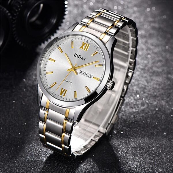 BIDEN Luxury Wrist Watch Men Steel Strap Mens  Business Quartz Clocks 0032 - Image 8