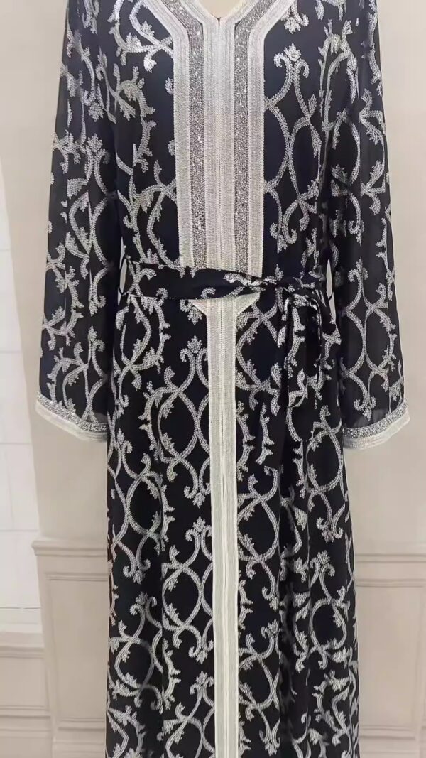 Muslim hem gilded robe dress - Image 7