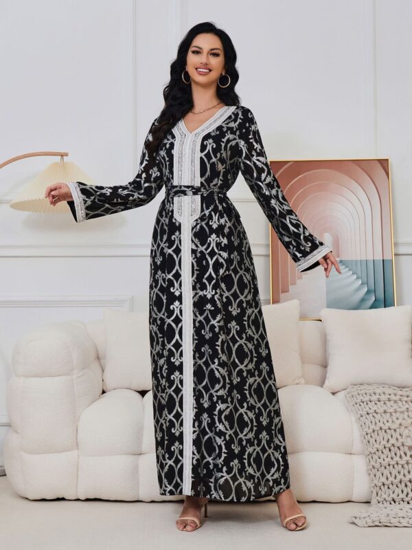 Muslim hem gilded robe dress - Image 5